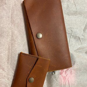 Portland Leather wallet and card wallet